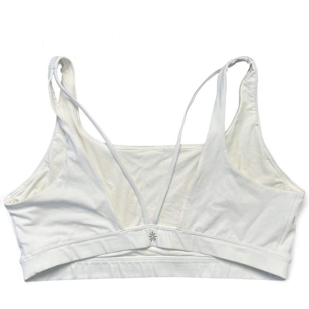 Athleta white sports bra Size XL